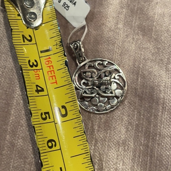 BUTTERFLY Pendant 925 Sterling Silver Scroll Design NWTS - Picture 7 of 8